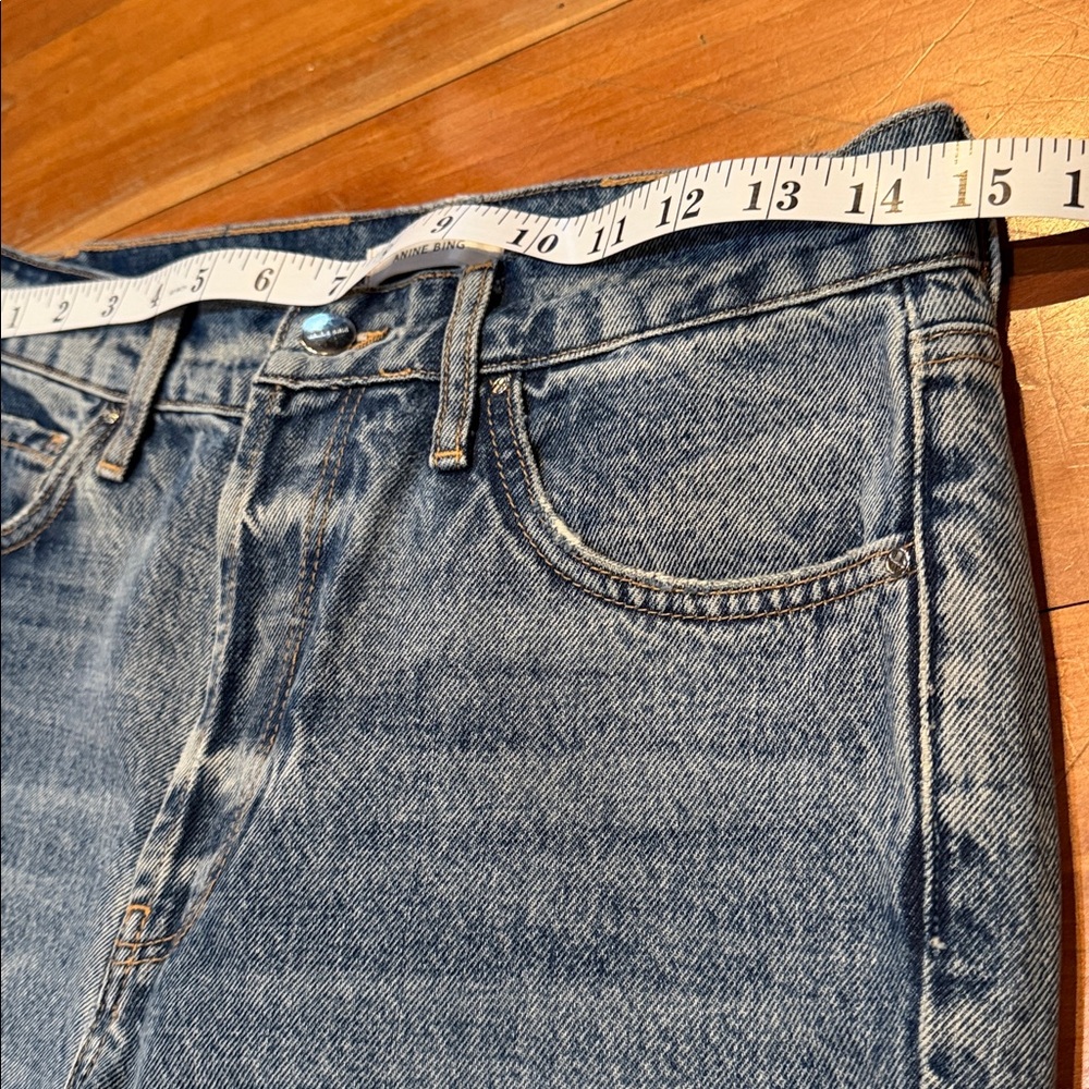Anine Bing sz 29 Lara jeans ripped raw hem distressed **altered for back gap** - Picture 8 of 15